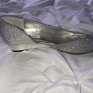 Sparkly 1 inch wedges heels